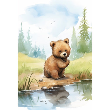 Bears in Forest Canvas